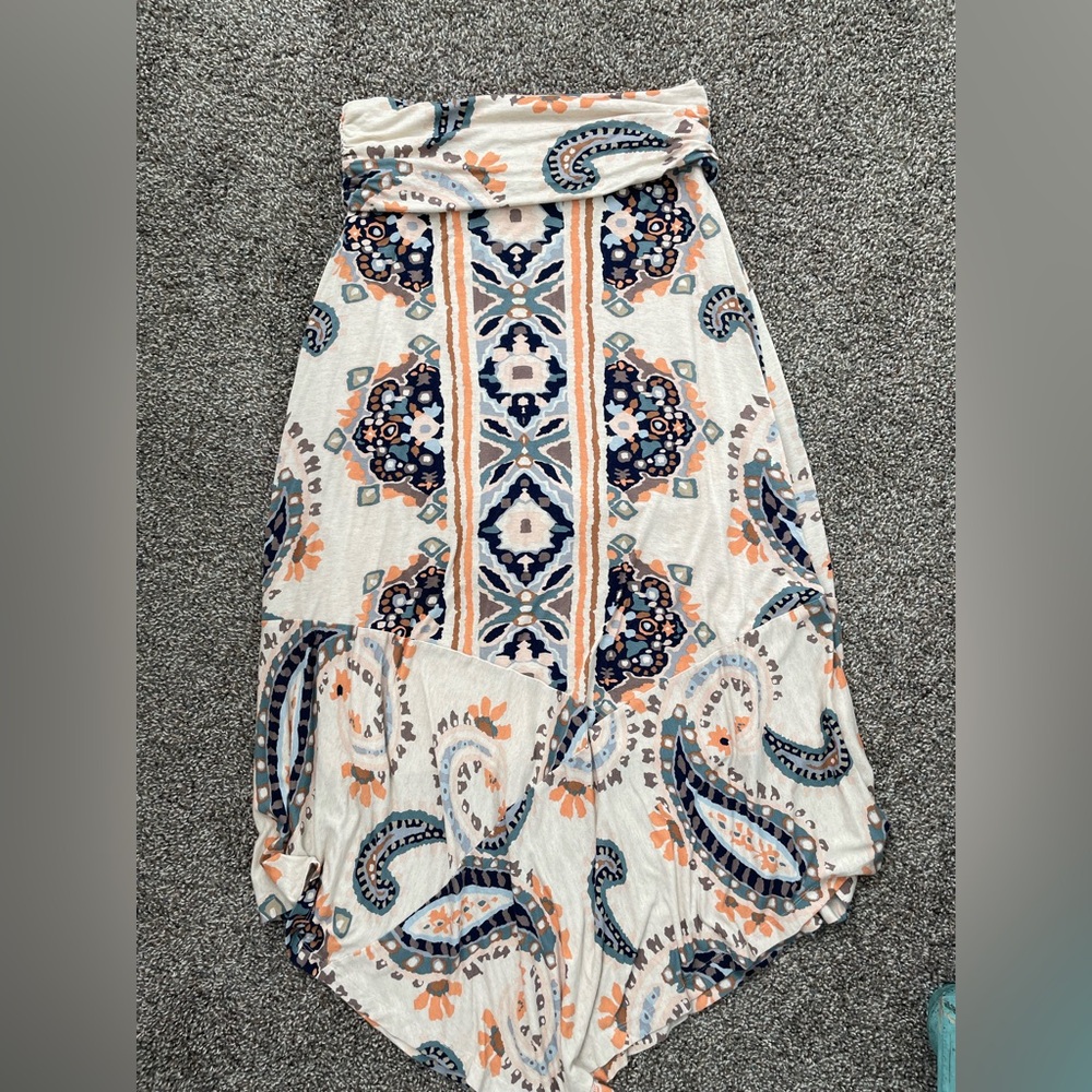 Anthropologie Maeve Asymmetrical Wrap Maxi Skirt Casual Medium size multi color - Picture 5 of 14